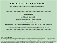 Tablet Screenshot of dancecalendar.co.uk